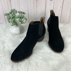 Lucky Brand Black Ankle Booties with Chunky Heel Size 7